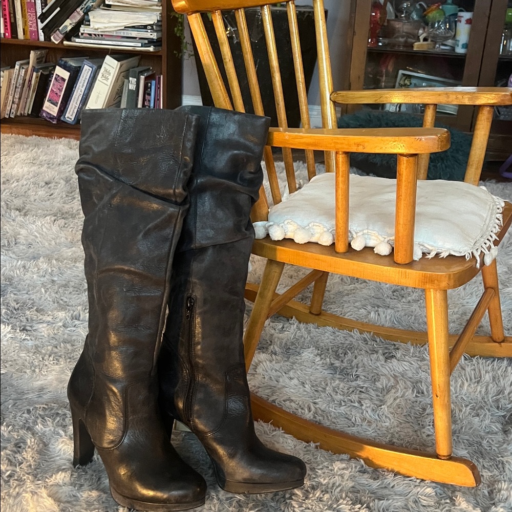Leather boots